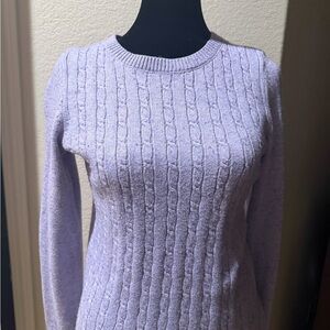 Talbots Light Purple Cable Knit Sweater